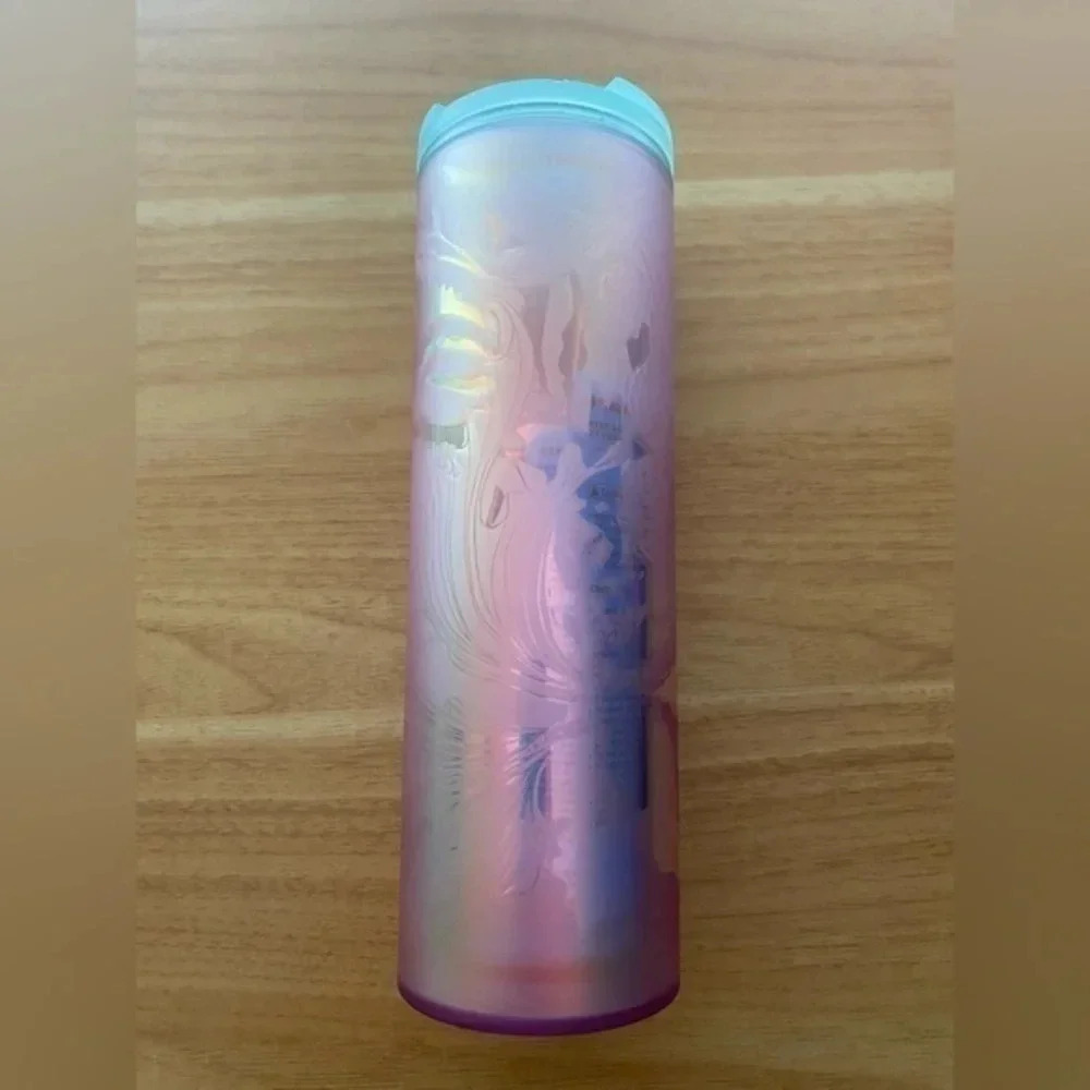 2022 Starbucks Coffee Tumbler Cup Acrylic‎ Rainbow Holograph